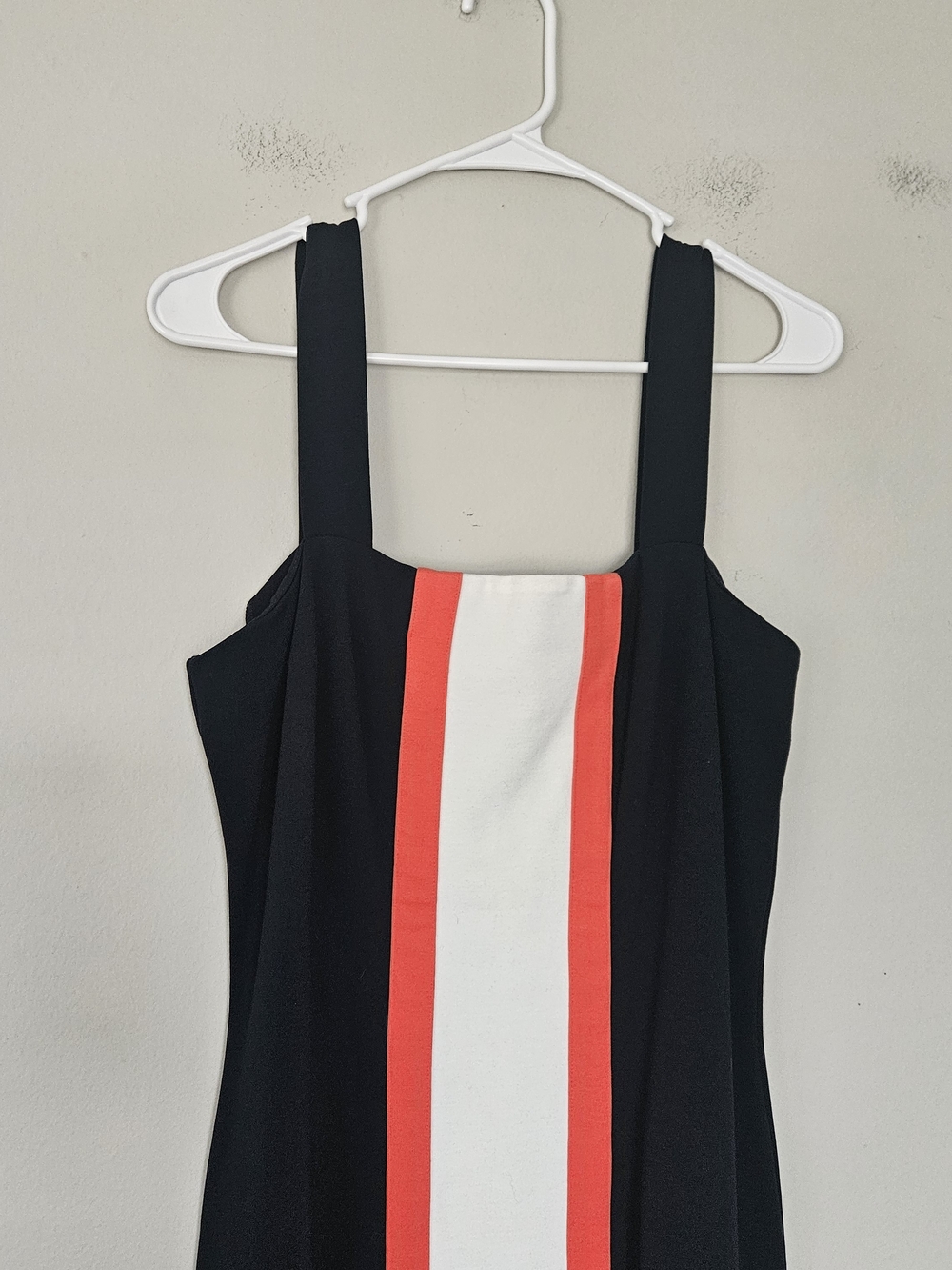 Diane Von Furstenberg Black Dress with Red and White Center Stripe Bodycon Size - Picture 5 of 8